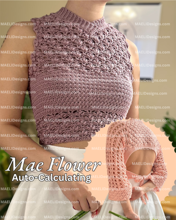 Mae Flower Top - May Flower Top - Digital Crochet Pattern - Size Inclusive