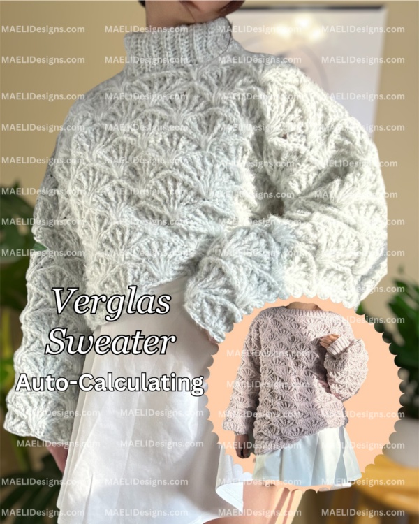 Verglas Sweater: Auto-Calculating Google Sheet Crochet Pattern - Made to measure - Size Inclusive