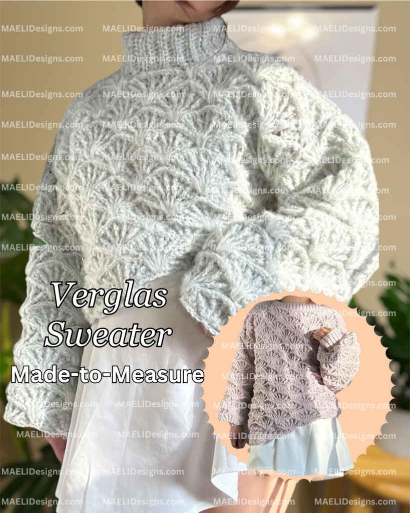 Verglas Sweater: M2M PDF Crochet Pattern - Made to measure - Size Inclusive
