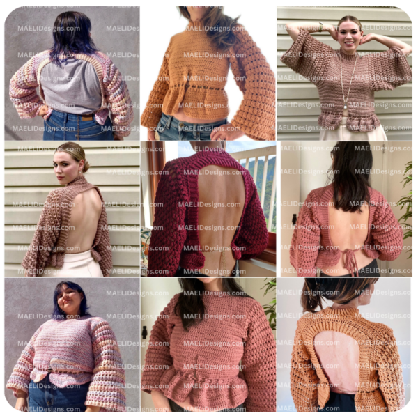 Barely There Sweater  - Backless - Digital Crochet Pattern - Size Inclusive - Image 2