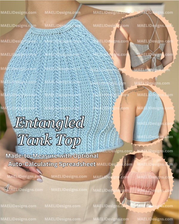 Entangled Tank Top Pattern | Open and Closed Back | Halter | Tank Top | Crop Top