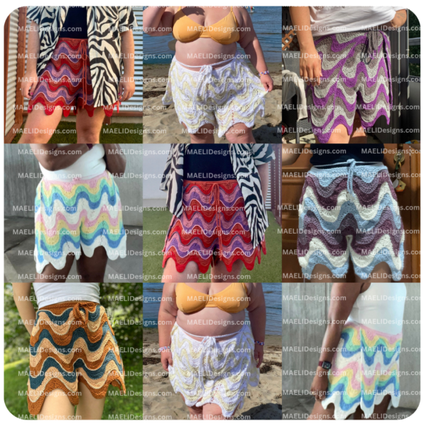 Meltdown Wrap Shorts/Pants/Skirt - Wavy -PDF Crochet Pattern - Made to measure - Size Inclusive - Image 2