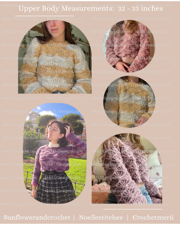 Verglas Sweater:  M2M PDF Crochet Pattern - Made to measure - Size Inclusive - Image 3