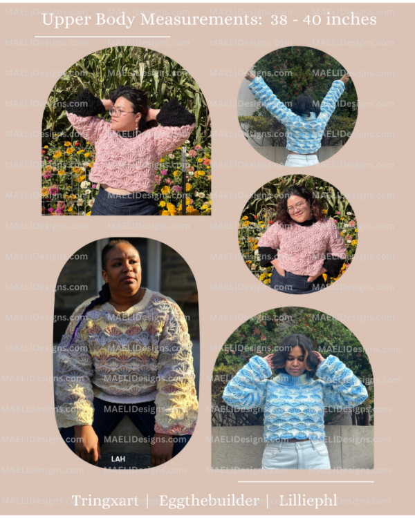 Verglas Sweater:  M2M PDF Crochet Pattern - Made to measure - Size Inclusive - Image 6