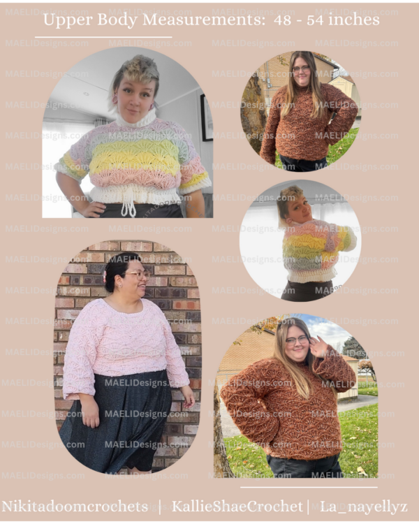 Verglas Sweater: Auto-Calculating Google Sheet Crochet Pattern - Made to measure - Size Inclusive - Image 9