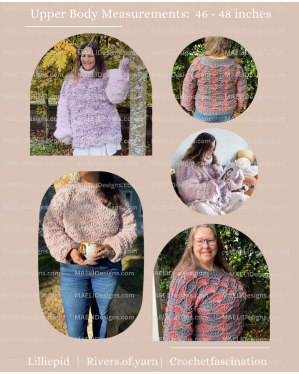 Verglas Sweater:  M2M PDF Crochet Pattern - Made to measure - Size Inclusive - Image 8