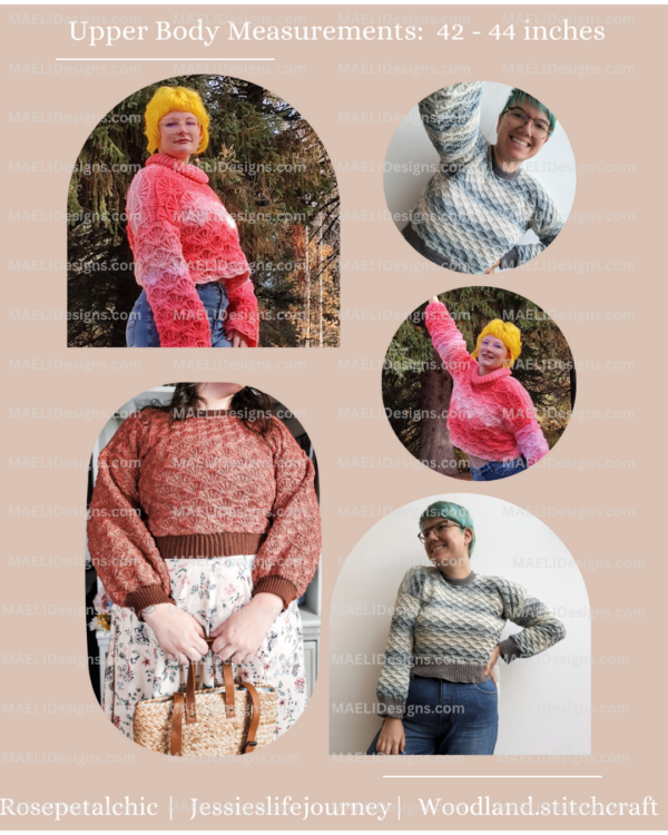 Verglas Sweater:  M2M PDF Crochet Pattern - Made to measure - Size Inclusive - Image 5