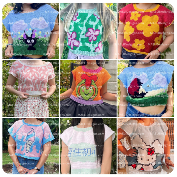 Tapestry Tee - Custom Colorwork - Digital T-Shirt Crochet Pattern - Size Inclusive - Image 3