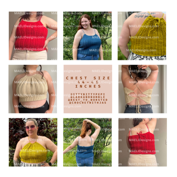 Entangled Tank Top Pattern | Open and Closed Back | Halter | Tank Top | Crop Top - Image 9