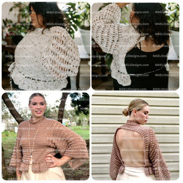 Barely There Sweater  - Backless - Digital Crochet Pattern - Size Inclusive - Image 5