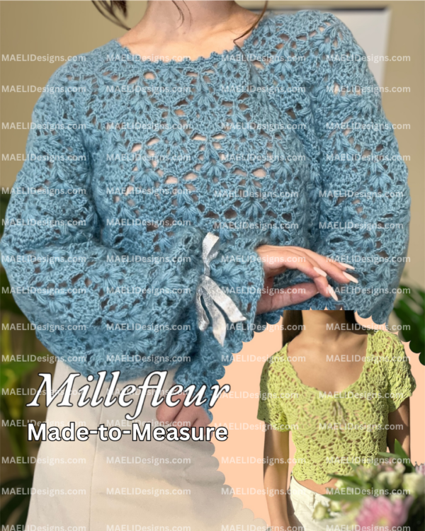 Millefleur Top and Sweater: PDF Made-To-Measure Crochet Pattern - Size-Inclusive