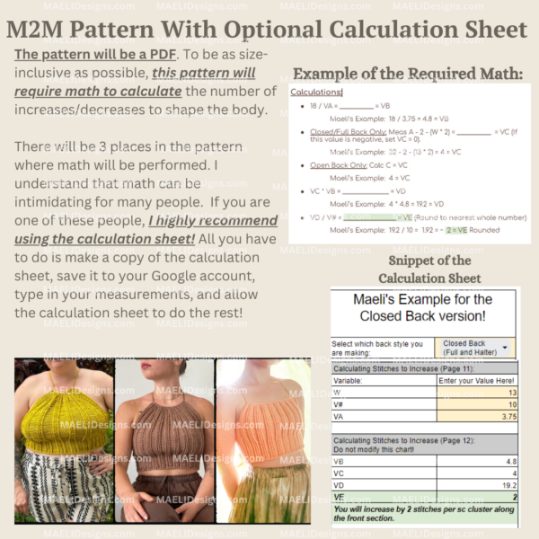 Entangled Tank Top Pattern | Open and Closed Back | Halter | Tank Top | Crop Top - Image 3