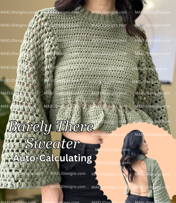 Barely There Sweater  - Backless - Digital Crochet Pattern - Size Inclusive