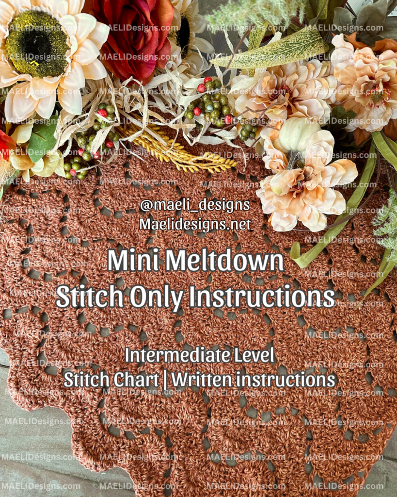 Mini Meltdown Stitch ONLY Instructions | Written Instructions | Crochet Chart | Video Tutorial