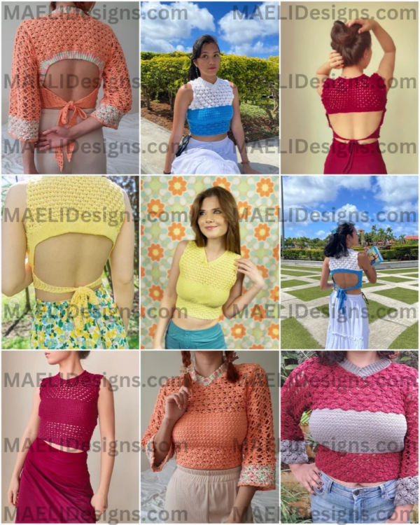 Mae Flower Top - May Flower Top - Digital Crochet Pattern - Size Inclusive - Image 3