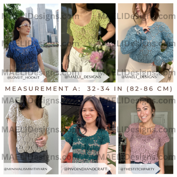 Millefleur Top and Sweater: PDF Made-To-Measure Crochet Pattern - Size-Inclusive - Image 3