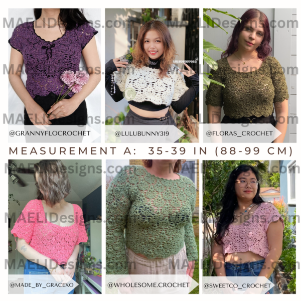 Millefleur Top and Sweater: PDF Made-To-Measure Crochet Pattern - Size-Inclusive - Image 6