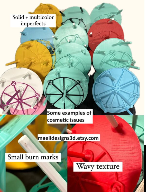 IMPERFECT Colorwork Wheel V2.0 - 3D Printed Yarn Untwisting Tool for Crochet and Knit Colour Work - Dispenser - Yarn Untwister - Image 3
